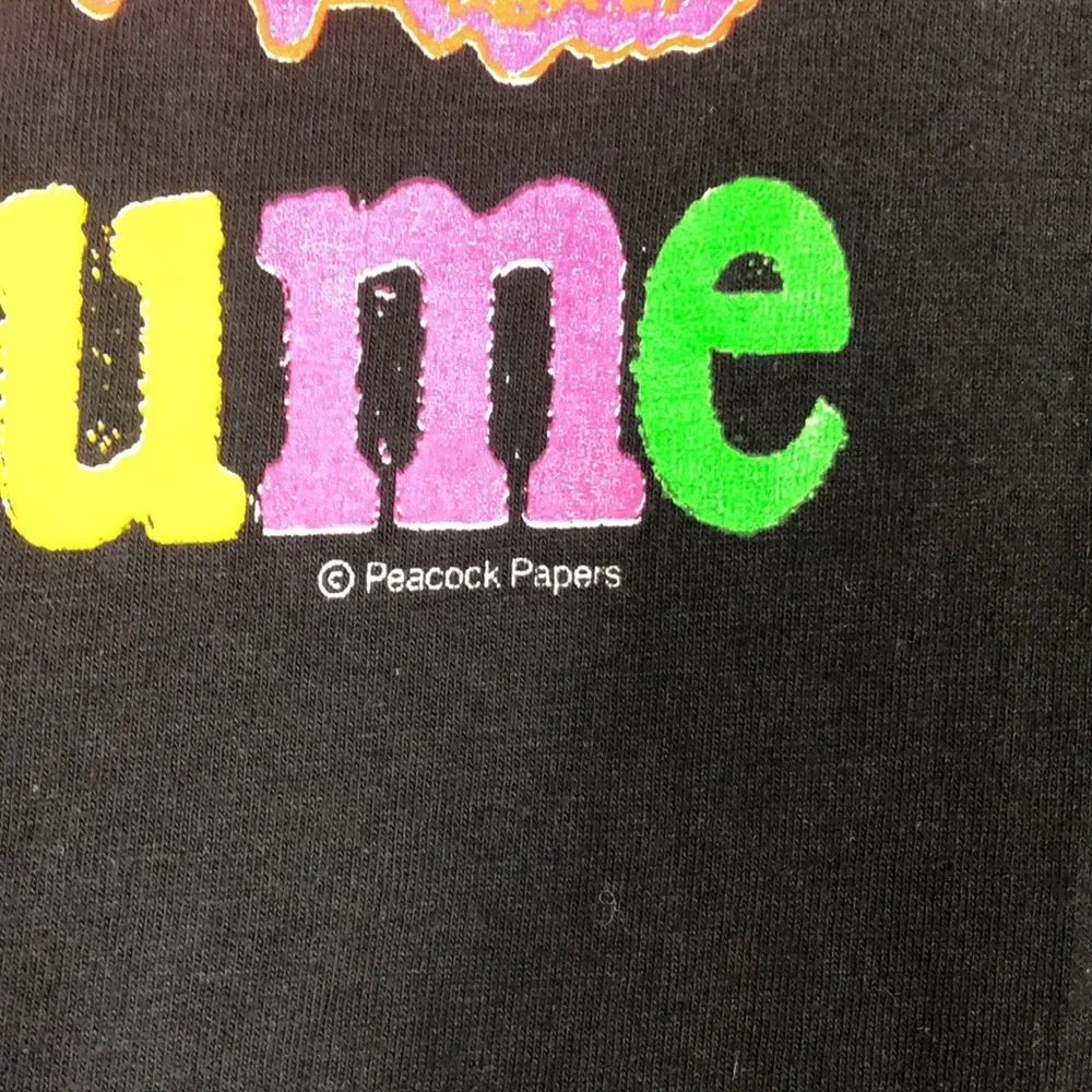 Vintage‎ Peacock Papers “This is my costume“ Halloween Short Sleeve Shirt size L